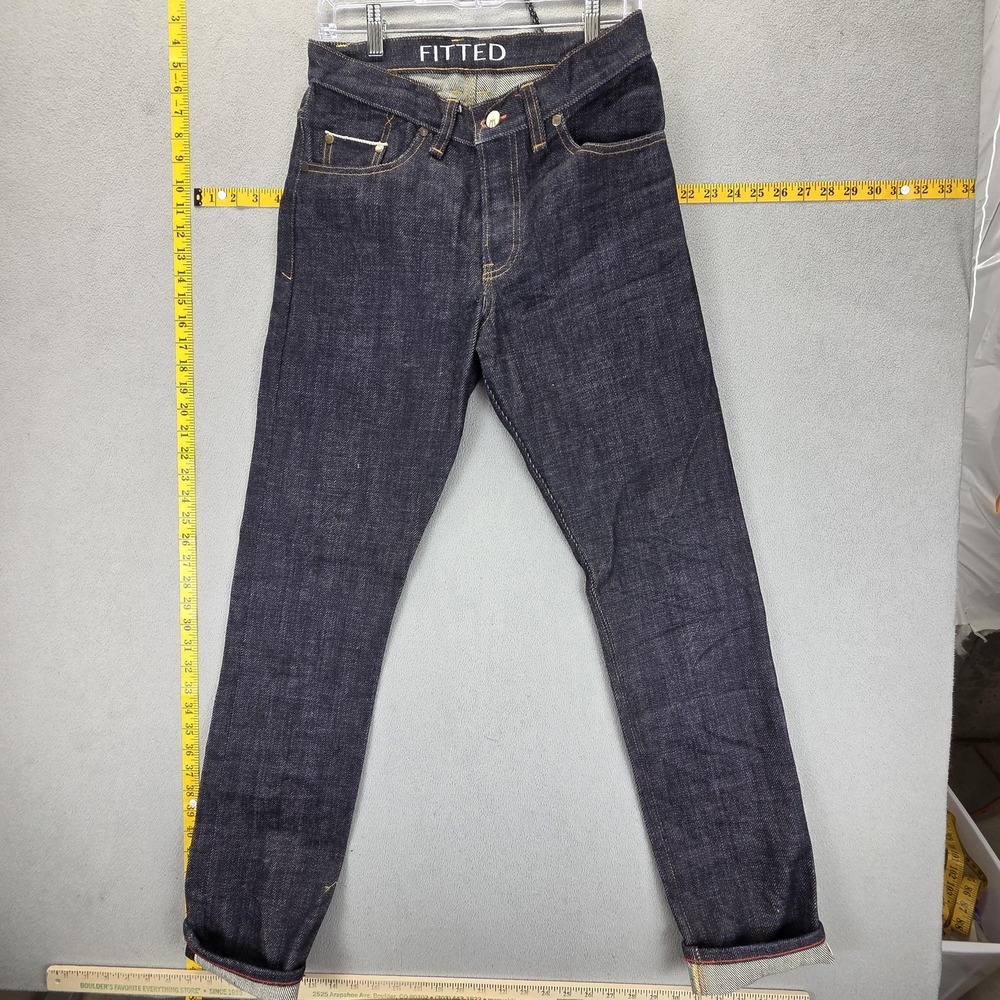 Fitted Underground Jeans Mens Selvedge Blue Raw Made in Brooklyn NY Fits 30x32